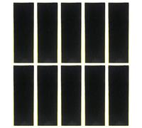 Tappetini antiscivolo per skateboard da 10 pezzi, fondo giallo e tappetini neri, mini skateboard, nero antiscivolo, adatto per pattinaggio indoor