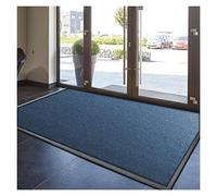 Tappetini antiscivolo resistenti per esterni con retro in gomma spessa, tappetini per porta d'ingresso, dimensioni personalizzate, per uso interno/esterno, raschietto per scarpe, blu (120 x 240 cm)
