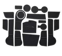 Tappetini Antiscivolo Scanalature Porte, Slot Per Cancelli, Tappetino Tazza D'acqua, Cuscino In Silicone, 18 Pezzi/set Per Kia Rio 4 X-Line 2017-2022 Inserto portabicchieri(Nero)