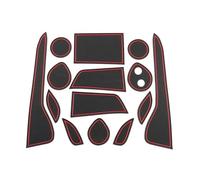 Tappetini Antiscivolo Scanalature Portiera Per T&oyota C-HR CHR C HR 2016-2019 2020 Tappetino Scanalatura Portiera Tappetino Tazza D'acqua In Silicone Cusion Inserto portabicchieri(rosso)