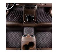 Tappetini antiscivolo Tappetini universali per auto in pelle PU impermeabile, protezione per i piedi, tappetino per interni auto, anteriore e posteriore Tappeti(Black red)