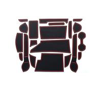 Tappetini antiscivolo Tappetino Antiscivolo Per Porta Auto Tappetino Antiscivolo Per Tazza D'acqua Accessori Per N&issan Per Note E12 2012-2019(rosso)