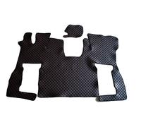 Tappetini antiscivolo tappetino nero/rosso in ecopelle per Scania S 2016+ LHD