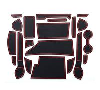 Tappetini antiscivolo Tappetino Per Fessura Per Porta Tappetino Antiscivolo Per Tazza D'acqua Tappetino Per Porta Per N&issan Per Note E-POWER Per NISMO E12 HE12 NE12(rosso)