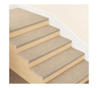 Tappetini arrotondati in sisal per scale - 1, 2, 6, 8, 10, 15 confezioni per gradini in legno, tappeti decorativi antiscivolo, facile manutenzione e installazione senza attrezzi