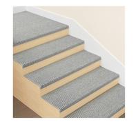 Tappetini arrotondati in sisal per scale - 1, 2, 6, 8, 10, 15 confezioni per gradini in legno, tappeti decorativi antiscivolo, facile manutenzione e installazione senza attrezzi