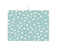 Tappetini asciugapiatti verde chiaro per il bancone della cucina, disegnati a mano, per la cameretta dei bambini, grafica semplice (5) Tappetino asciugapiatti morbido grande 18 x 24 pollici