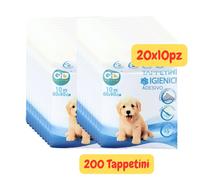 TAPPETINI ASSORBENTI IGIENICI 6 VELI MOLTO ASSORBENTI 60X90 200 TELI PER CANI