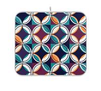 Tappetini assorbenti per asciugare i piatti personalizzati Pad ad anello resistente al calore tappetino caleidoscopio accessori da cucina 40,6 x 45,7 cm