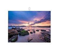 Tappetini assorbenti per piatti con paesaggi, tramonto e notte, per bancone, scolapiatti, grandi, 18 x 24 pollici