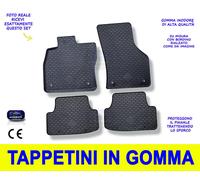 Tappetini Audi A3 dal 2012 in poi tappeti auto 3 porte gomma nero set da 4 kit