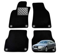 Tappetini Audi A6 C6 2004-2011 Avant/Sedan/Allroad dal Audi A6 C6 | Tappetini Auto con Moquette Nero, Battitacco in Gomma Rinforzata, Fissaggio a Bottone, Antiscivolo