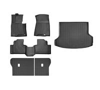 Tappetini auto antiscivolo per tutte stagioni Tappetini Per Auto Per Genesis G80 G70 5 6 7 Posti Set Completo Tappetino Tutte Le Stagioni Protezione Bagagliaio Fodera Schienale Tappetino Set completo(