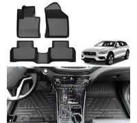 Tappetini Auto Compatibili con Volvo V60 (2020-2025) 1a E 2a Fila, Modellazione 3d Personalizzata, Tpe Impermeabile per Tutte Le Stagioni (Non Compatibile con Ibridi Plug-In)