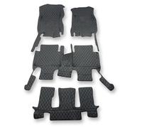 Tappetini Auto Con Guida A Destra Per Per X-Trail 2021 2020 2019 2018 2017 7 Posti Tappetini In Pelle Accessori Tappetini Set cuscinetti per i piedi(Wine red)