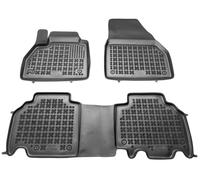 Tappetini auto in gomma neri set complete su misura per Renault Kangoo II