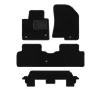 Tappetini auto in moquette nera per: Kia Carens IV 2013-2018 monovolume 7 posti