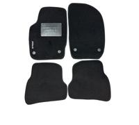 Tappetini Auto in Moquette per Volkswagen Polo 2009-2013, Set 4 Pezzi, Antiscivolo con Battitacco in PVC, Nero (moquette standard, 2 ricami)