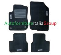 Tappetini auto in moquette su misura 4 loghi 2 fix per PG 2008 dal 2013>