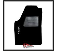 Tappetini auto in moquette su misura con 4 FIX e loghi per MUSA 2004>