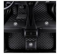 Tappetini Auto in Pelle per Alfa Romeo 147 2000-2010, Tutte Le Stagioni Impermeabile Anti Scivolo Tappeti Accessori Interni,A Black