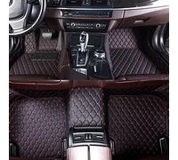 Tappetini Auto Moquette Tappetini Auto Per Cadillac SRX MK1 2004 2005 2006 2007 2008 2009 Accessori Tappetino In Pelle Di Lusso(Nero rosso)
