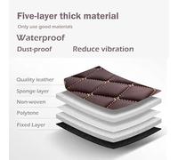 Tappetini Auto Moquette Tappetini Automatici Personalizzati Per Toyota Per Crown 2010 2011 2012 2013 2014 Per Auto Tappetini Auto Mats(Black-Red)