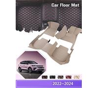 Tappetini Auto Moquette Tappetino Per Auto Ibrido Per MG Per VS Per HEV 2022 2023 2024 Cuscinetti Resistenti Allo Sporco In Pelle A 5 Posti Tappetini Auto Mats(Marrone)