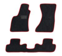 Tappetini Auto Per A4 B7 8E/8H 2004-2008 In Pelle Scamosciata Antiscivolo, Retro Nero, Rifiniture Rosse, Accessori Interni Set cuscinetti per i piedi