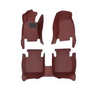 Tappetini auto Per F&ord Per Focus MK4 2019 2020 2021 Tappeti Tappetini Poggiapiedi Finiture Automobilistiche Tappetini Pelle Auto(Set 3 pezzi - Rosso vino,Guida a sinistra)