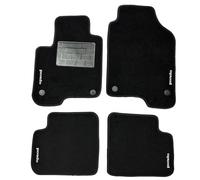 Tappetini Auto per Fiat Panda 319, Set 4 Pezzi in Moquette Nera, con Battitacco e Bordino Antiscivolo (qualità moquette standard 6 mm, 4 ricami laterali)