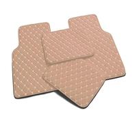 Tappetini Auto per Mercedes Benz CLA CLA180 CLA200 CLA250 CLA260 CLA180d CLA200d CLA220d, Pelle Tappeti compatibili Antiscivolo Antiusura Kit Tappetini Auto Accessori,Beige