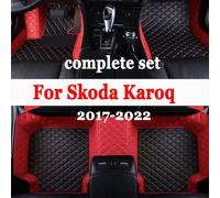 Tappetini Auto per Skoda Karoq NU7 2017 ~ 2022 tappetino in pelle tappetini Auto Set tappeti Pad parti interne accessori Auto 2018 2019 2020