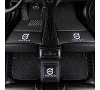 Tappetini Auto Personalizzati Pelle per Volvo XC40 2019, Con logo Impermeabile Antiscivolo Tappeti Tappetino Tutte Stagioni Protezione Abitacolo Accessori,B-Black