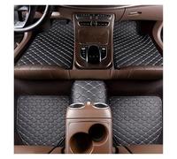 Tappetini auto Tappetini Auto Pelle PU Impermeabile Auto Foot Pad Protector Pastiglie Cuscino Moquette Auto Universale Moda(Nero Beige-5 pezzi)