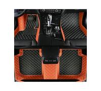 Tappetini Auto Tappetini Per Q7 4M 4 Posti (2015-2025) LHD/RHD - Design Antiscivolo, Completamente Chiuso, Per Auto (set Anteriore E Posteriore)(Black And Orange,LHD)