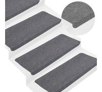 vidaXL Tappetini Autoadesivi per Scale 30 pz Grigi 65x24,5x3,5 cm