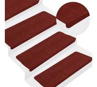 vidaXL Tappetini Autoadesivi per Scale 30 pz Rossi 65x24,5x3,5 cm, battistrada per Scale, Gradino per Scale, Tappeto per gradini, Gradino