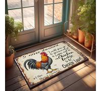Tappetini autunnali per porta d'ingresso sognando di diventare una gallina, zerbino di benvenuto per interni, tappetini da cucina primaverili (40 x 60 cm)
