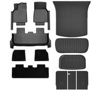Tappetini Bagagliaio Auto Per Tesla Per Modello Y Per Juniper 2025 TPE Pavimento Circondato Tappetini Protezione Davanzale Porta Anteriore Posteriore Cargo Liner Juni(12PCS Full Set)