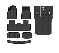 Tappetini Bagagliaio Per Tesla Per Modello Per Y Per Juniper 2025+ Tappetini In TPE Antiscivolo Impermeabili Accessori Per Auto Per Tutte Le Stagioni Protezione Bagagliaio(Whole set mats)