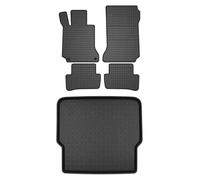 Tappetini + baule per Mercedes-Benz W204 SW con gancio traino SolidPRO