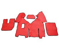 Tappetini Camion Ecopelle per IVECO Stralis HI-WAY 2013+ Rosso MANUALE con Ra...