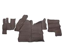 Tappetini camion nero/rosso vicino eco-pelle per Renault Gama T Tunnel 2021 +