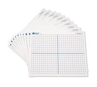 Tappetini cancellabili a secco bifacciali con assi XY da 9""""x11"""" di Learning Resources, accessori per la classe di matematica, supporti didattic