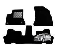 Tappetini Citroen C4 Picasso I dal 2006-2013 5 Posti, Su Misura, Set 4 Pz | Tappetini Auto in Moquette Nera con Battitacco in Gomma Rinforzata e Aderenza Stabile al Modello