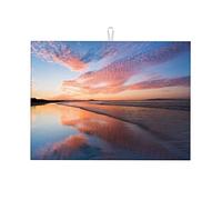 Tappetini colorati per asciugare i piatti per il bancone della cucina, con paesaggio e cielo, piccoli tappetini per asciugare i piatti per la cucina, grandi, 18 x 24 pollici