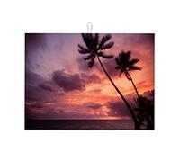 Tappetini colorati per asciugare il piano della cucina, con paesaggio e cielo, tappetino per asciugare divertente, piccolo, 16 x 18 pollici