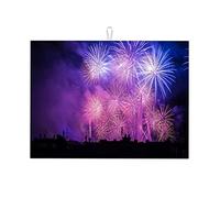 Tappetini colorati per piatti da bancone con paesaggio e cielo, resistenti, grandi, 18 x 24 pollici