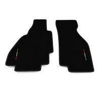 Tappetini compatibili con Ferrari 328 GTS, ricamo bandiera, kit tappetini auto personalizzati, set tappeti in velluto, tappeto auto